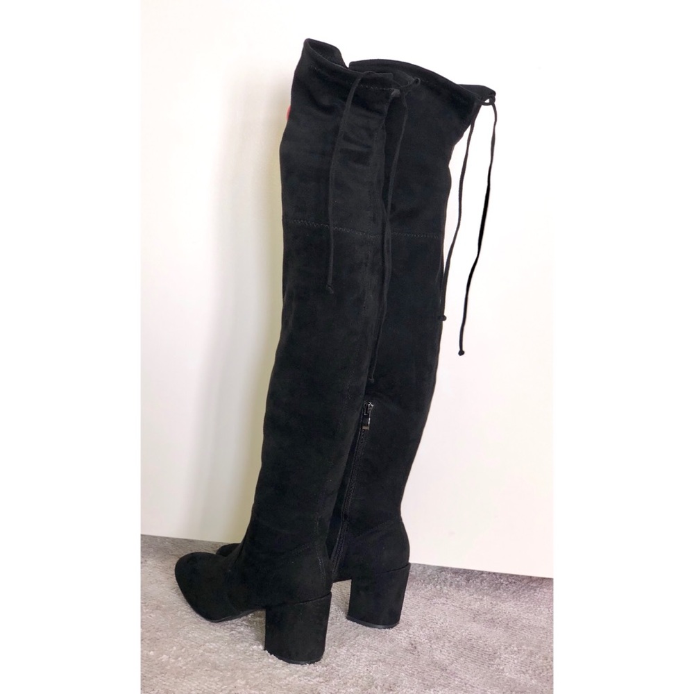 Catherine Malandrino, Pocha OTK Tie Boots Blk 8.5 - Picture 2 of 3